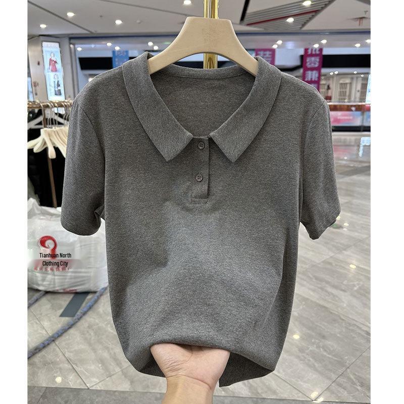 

Stylish Striped Short-Sleeve T-Shirt for Middle-Aged Women 4XL (approx. 130-140 jin)