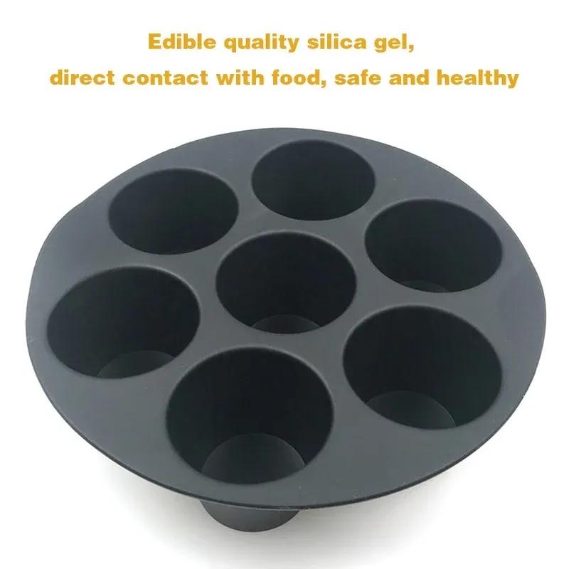 18cm/20cm Silicone Air Fryer Baking Molds 7-cavity Baking Muffin Cups Pan Cake Mold Cupcake Baking Kitchen Cake Gadgets Z3u4