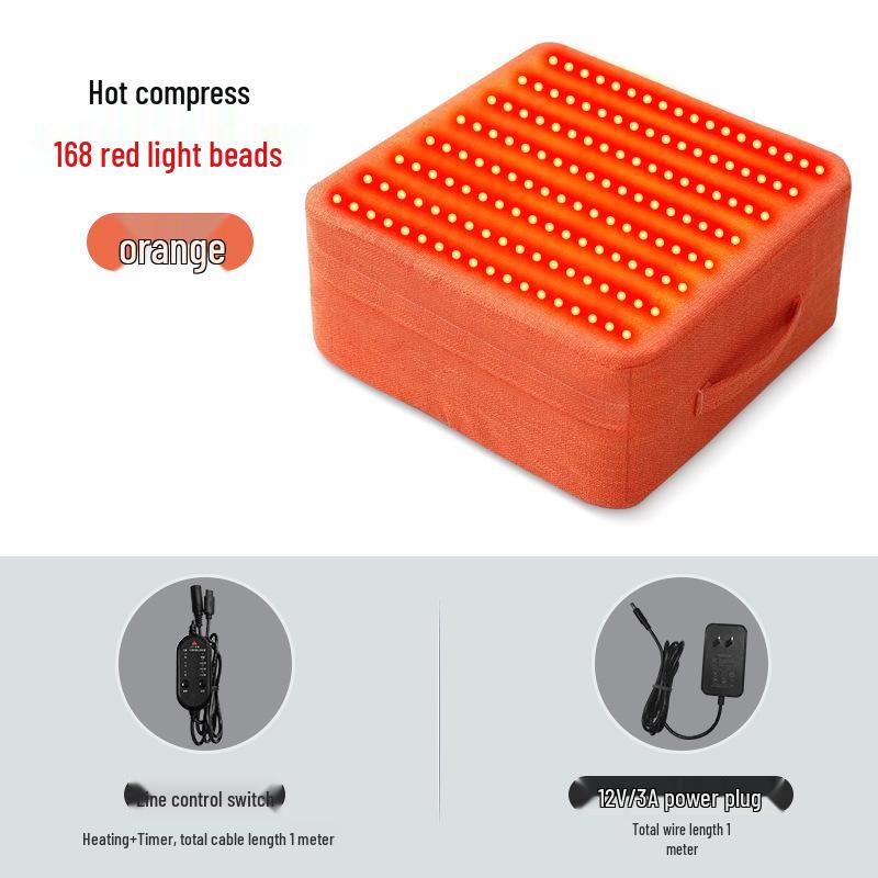 

Red Light Heated Tatami Floor Cushion: Thick, Washable, and Removable Electric Heating Seat. 38x38x20cm оранжевый