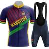 Mauritius Nationalmannschaft Herren Fahrradbekleidung Rennrad Trikots Anzug Fahrrad Trägerhosen MTB Ropa Maillot Sommer Atmungsaktives Radsportanzug Set 2026
