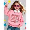 European sizes Cute Printed Pattern 0-3 Years Kids' Spring Lightweight Round Neck Sweatshirt with Strawberry and Heart Design, Comfortable