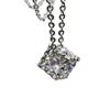Three-dimensional square single diamond love Rubik's Cube necklace women's 3-carat pendant simple and versatile collarbone chain