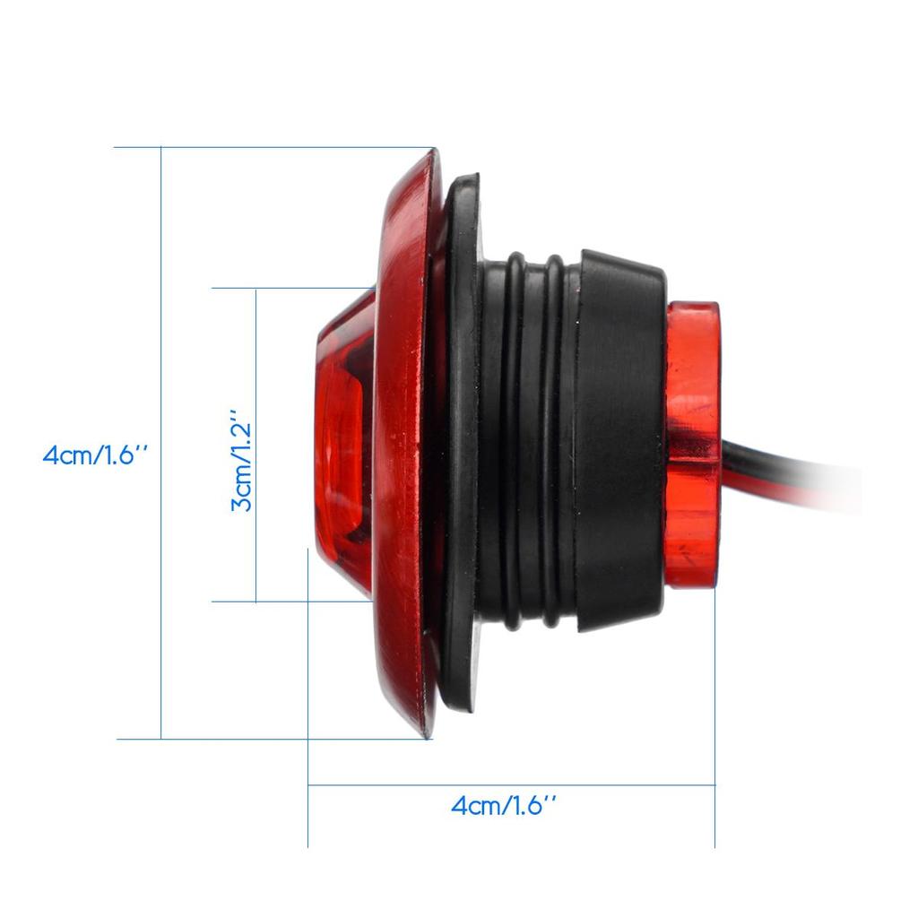 12V 24V LED Side Marker Light Auto Trucks Lorry Trailer Bus Tail Brake Lamp Car Warning Lamp Turn Signal Indicator Lighting