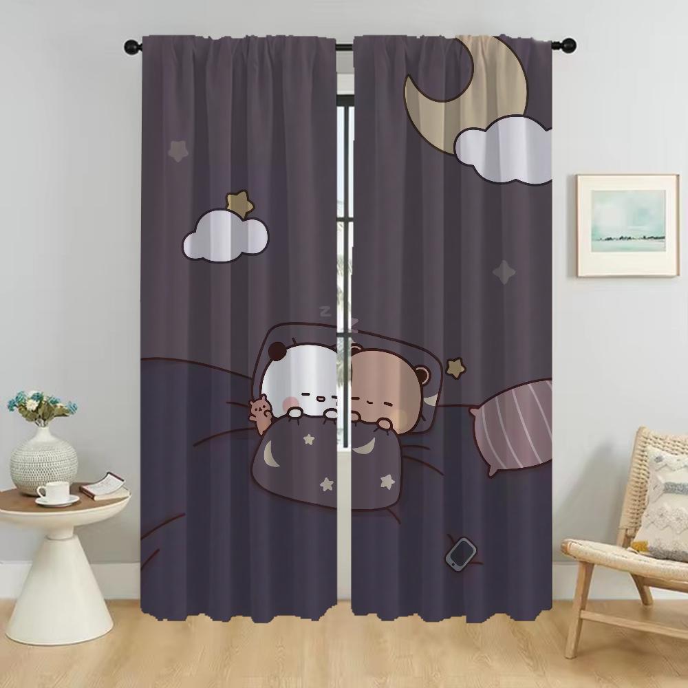 Bubu Dudu Curtains Bedroom Child Room Halloween Decoration Living Curtain Partition Shades Kitchen Elegant Made Of Polyester Area Window Treatment