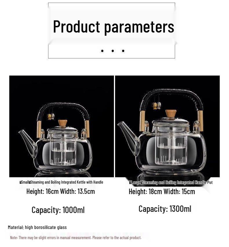 2025 Automatic Electric Ceramic Stove & Large Glass Tea Kettle Set - High Temp Resistant for Brewing