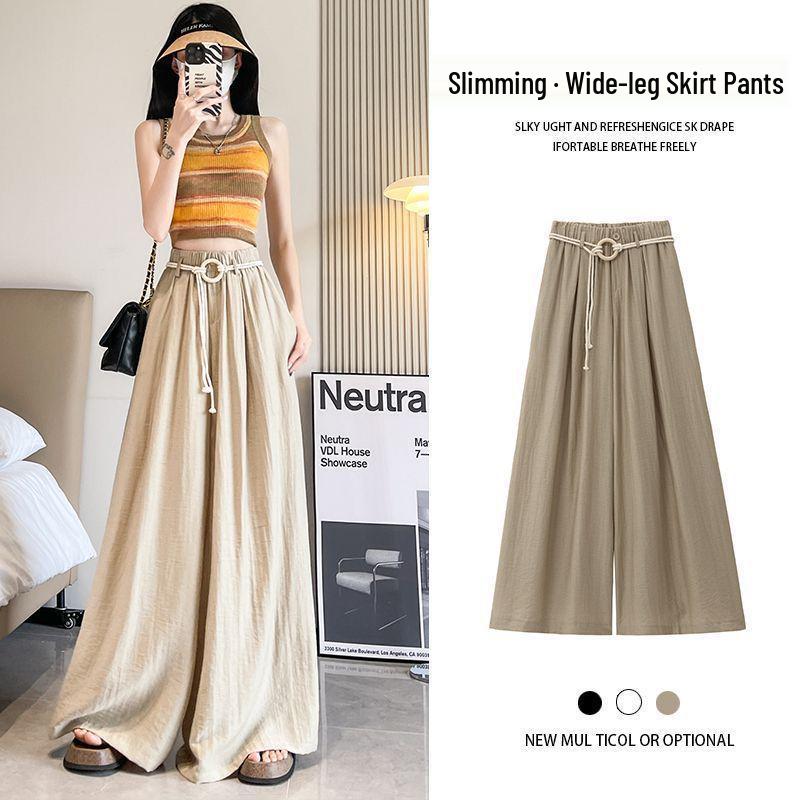 Autumn Plus Size Wide-Leg Skirt-Pants: Flattering Long Drapey Slimming Design