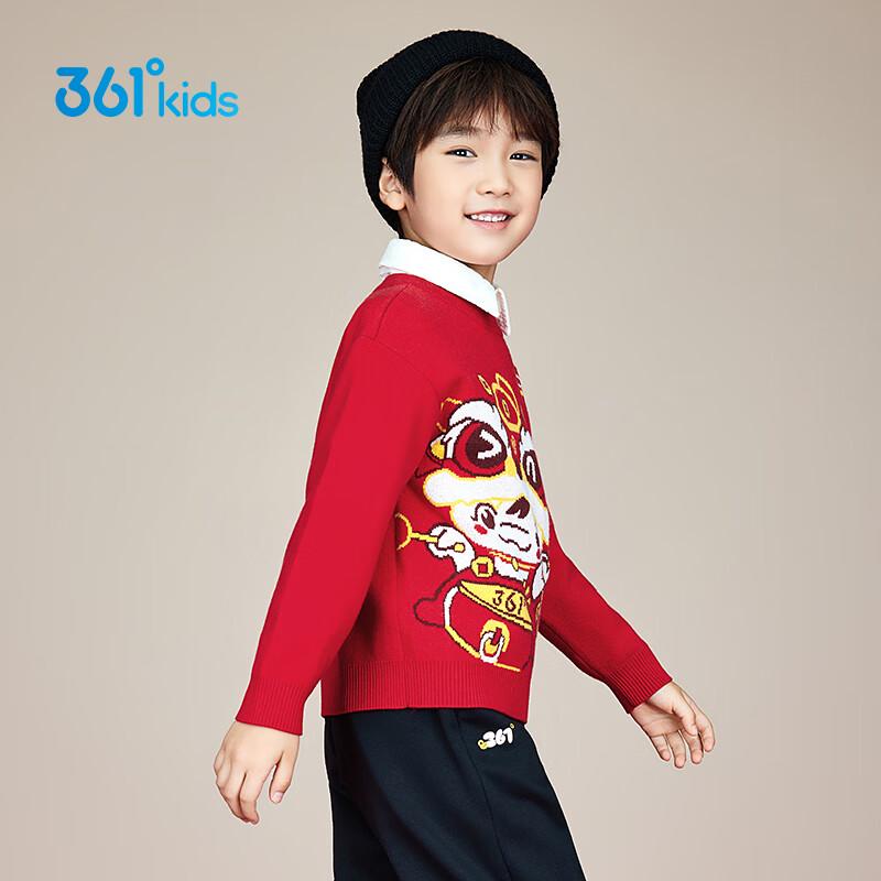 

361° 2026 Spring Kids New Year Warm Sweater 120cm