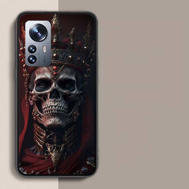 Crown Skeleton Emperor Phone Case For Redmi Note 15 Pro 5G 14 13 12 Pro Plus 11 11T 11E 11S 10 Pro 10S 9 9S Cover Cell Clear wit