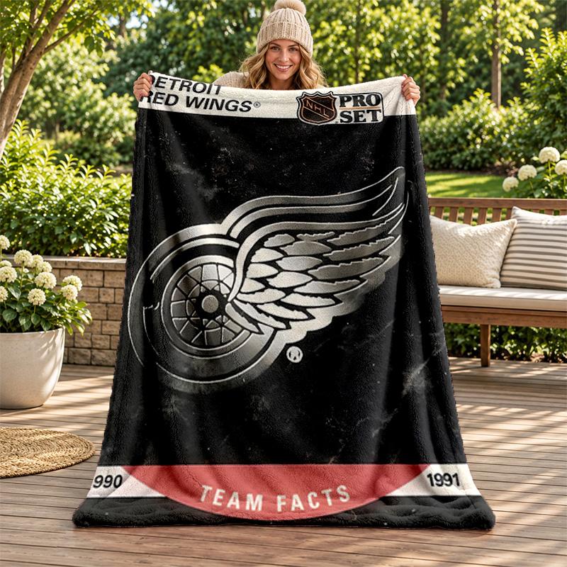 Detroit Red Wings Decke Flanelldecke Weiche Gemütliche Plüschdecke für Sofa Bett Leichte Heimdekoration Geschenke für Weihnachten verschiedene Feiertage
