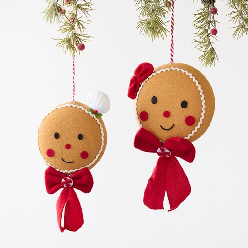 Gingerman Ornament Christmas Tree Hanging Decorations For Door Wreath Mantels Shelf Decoration Indoor and Outdoor