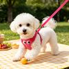 Yousheng Padded Step-in Dog Harness Breathable Adjustable Pet Harness Cute Big Eyes Harness with Leash for Small Dogs