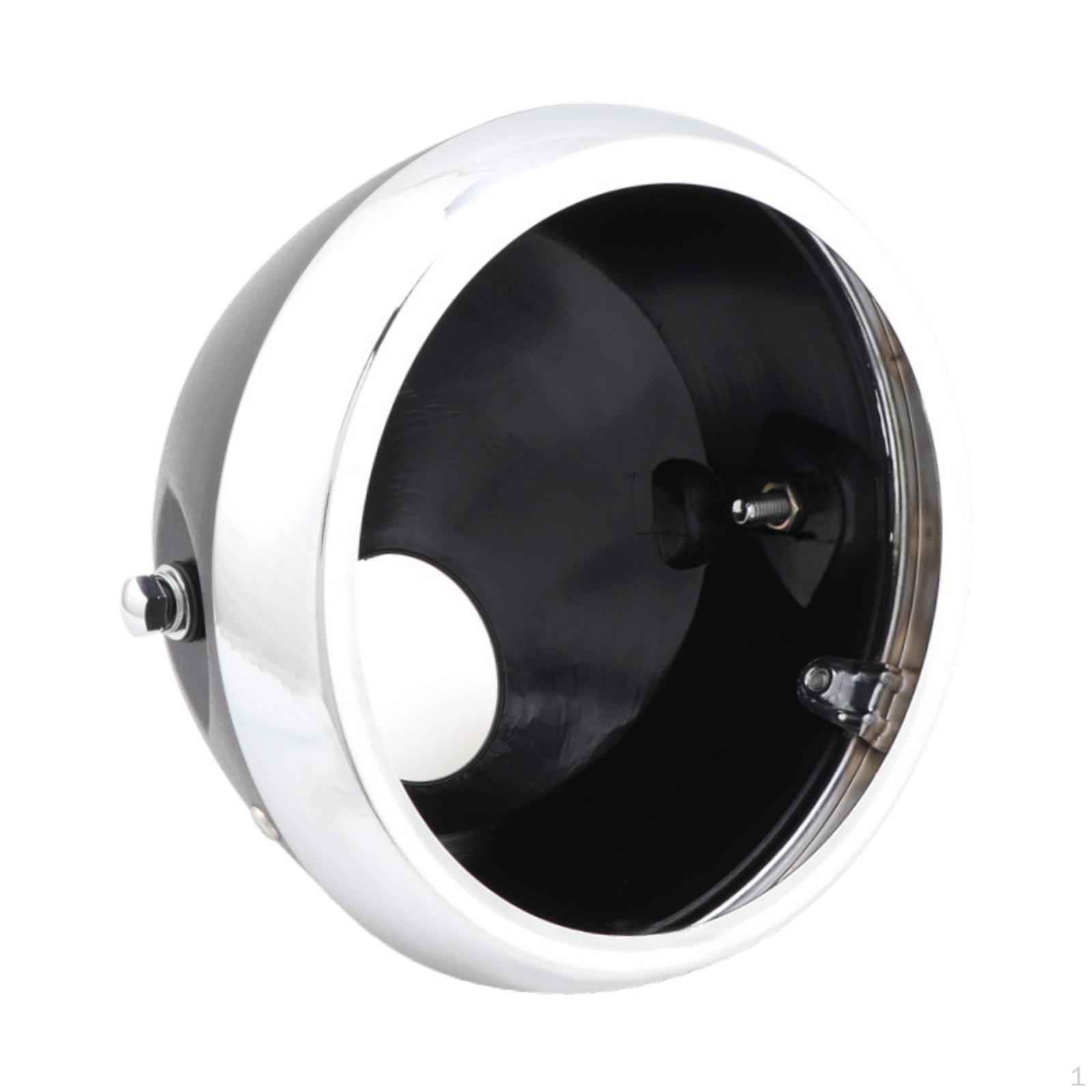 

Motorcycle Headlight Housing Shell Replacements Sturdy Turn Signal Light Cover DIY Modified for серебряный