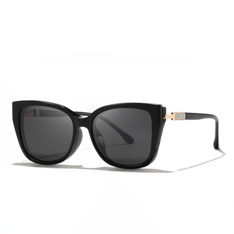 Polarized Sunglasses Women Magnetic Clip On 2 in 1 Sun Glasses Frame TR90 Optical Cat Eye Glasses Frames Retro UV400 72003 C1