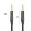 1/4 Inch Guitar Instrument Cable Nylon Braid 1/4 Inch To 1/4 Inch TS Straight Cable Quarter Inch 6.35mm Interconnect Line