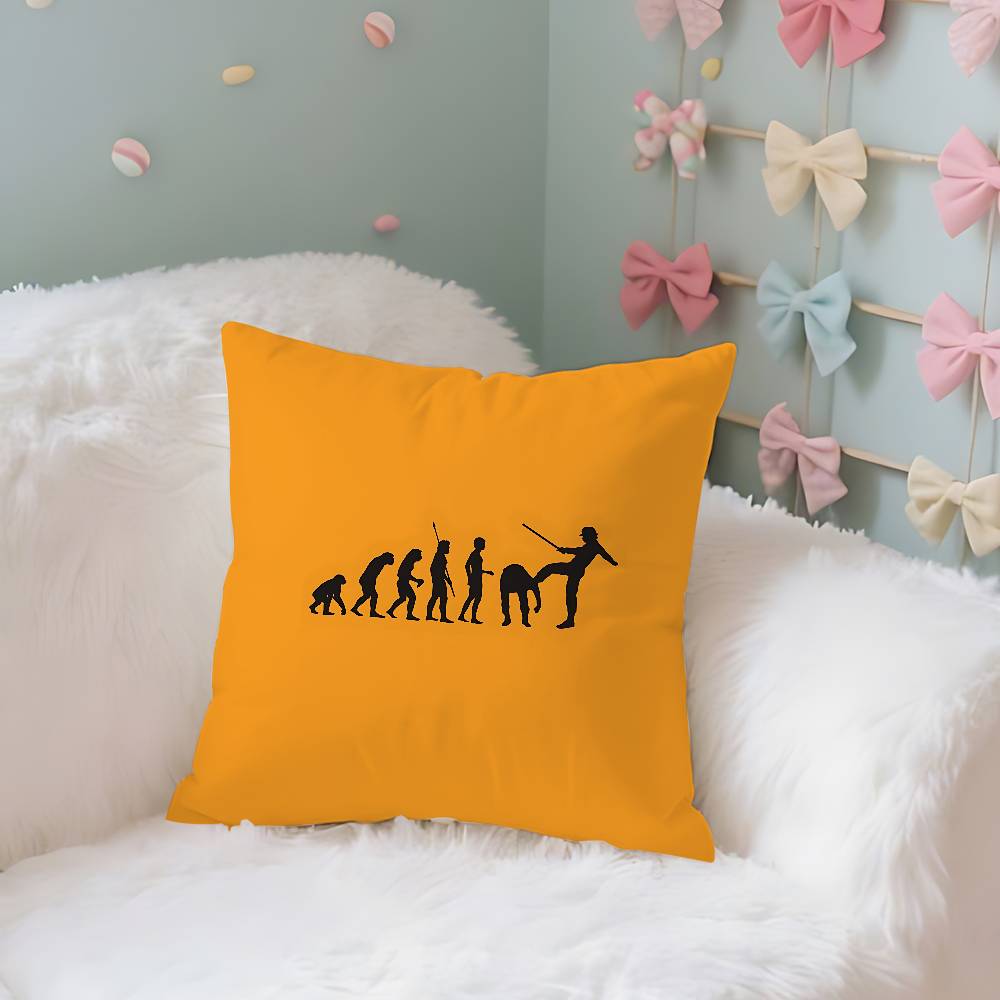 Uhrwerk Orange Kissenbezug Dekokissenbezug Nordischer Vintage-Stil Kissenbezüge Wohnzimmer Sofa Couch Sitz