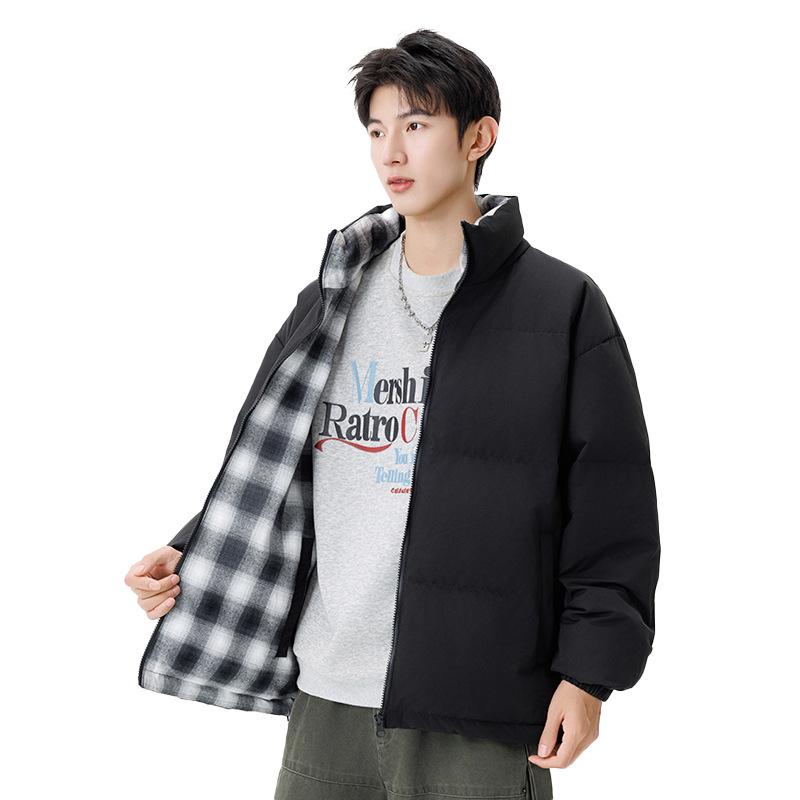 Men's Winter Double-Sided White Duck Down Jacket: Thick, Warm, and Ideal for Couples