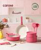 CAROTE Frying Pan Set, 19 Pieces, Non-stick, Dishwasher Safe, PFAS, PTFE, PFOA, PFOS Free, Induction and Gas Stove Compatible, 5-Layer Construction,