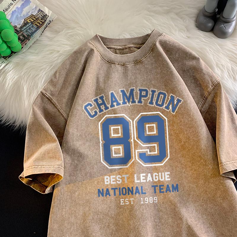 

Лучшая Лига Футболка Национальной Сборной Мужская Синяя с Белыми Буквами Хлопковая Винтажная Выстиранная Футболка с Коротким Рукавом Уличные Футболки Мужские Тики 3XL