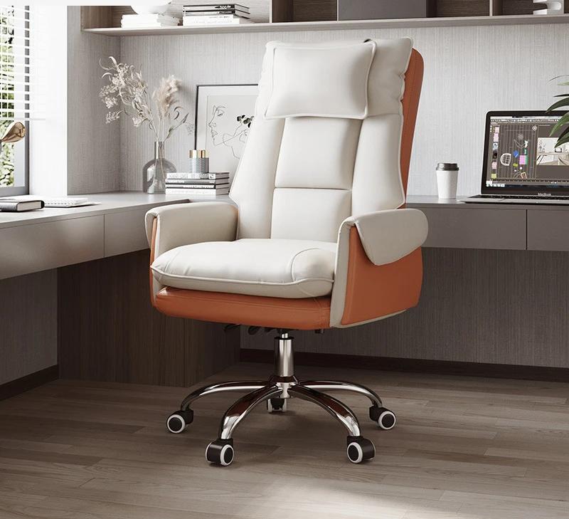 Comfortable sofa office chair, gaming chair, computer chair leather ecutive chair backrest with footrest reclining swivel chair