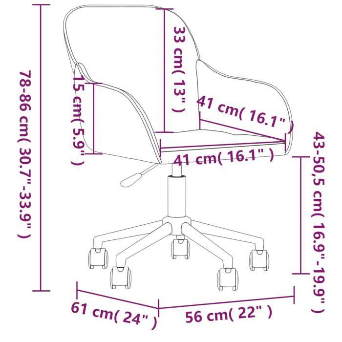VidaXL Lot de 2 Chaises Pivotantes à Manger, Sièges à Dîner, Chaises de Repas, Meubles de de Salle à Manger Cuisine Maison 3103426