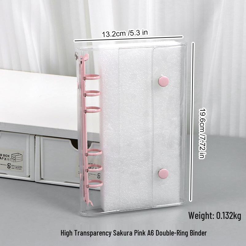 M5 Transparent PVC Binder Cover for A6/A7 Photocards & Stickers