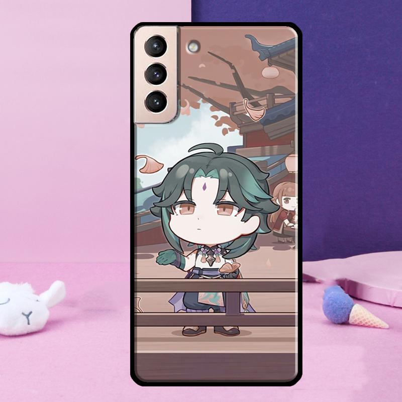 

Genshin Impact Chibi Phone Case For Samsung Galaxy S25 S24 Ultra S9 S10 S20 S21 S22 Plus S23 FE S24 FE Cover Galaxy S22 Plus