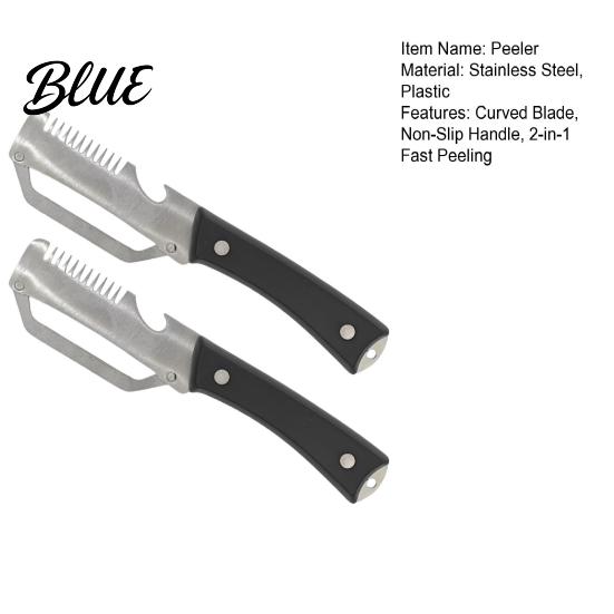 Stainless Steel Blade Kitchen Tool Vegetable Peeler with Handle Multi-Function Fruit Potato Multi-purpose And Peeler 2-in-1 Bottle Opener Ergonomic