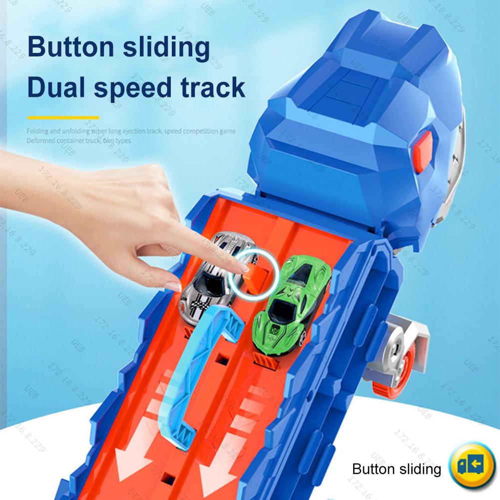 City Dinosaur Ultimate Hauler Track Toy with 12 Metal Cars Ultimate Transporter Hauler Toddler Toys Toddler Truck Toys for Boys