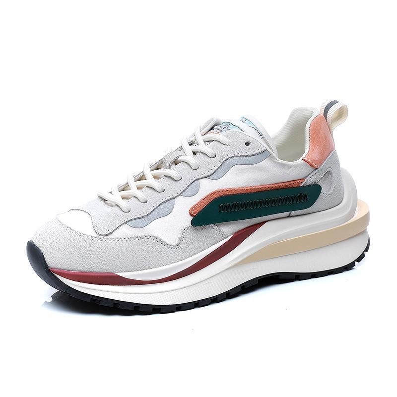 Leather 2 Autumn and Winter New Versatile Casual Waffle Velvet Sports Small Waist Women's Shoes