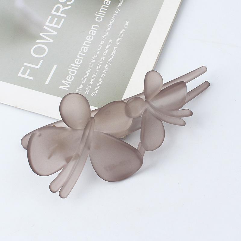 Frosted Double Butterfly Duckbill Hair Clip for Elegant Updo