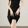 TERRE BLEUE High-Waist A-Line Midi Skirt