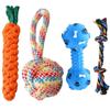 Durable Cotton Rope Knot Dog Teething Toy for Puppies and Small Breeds