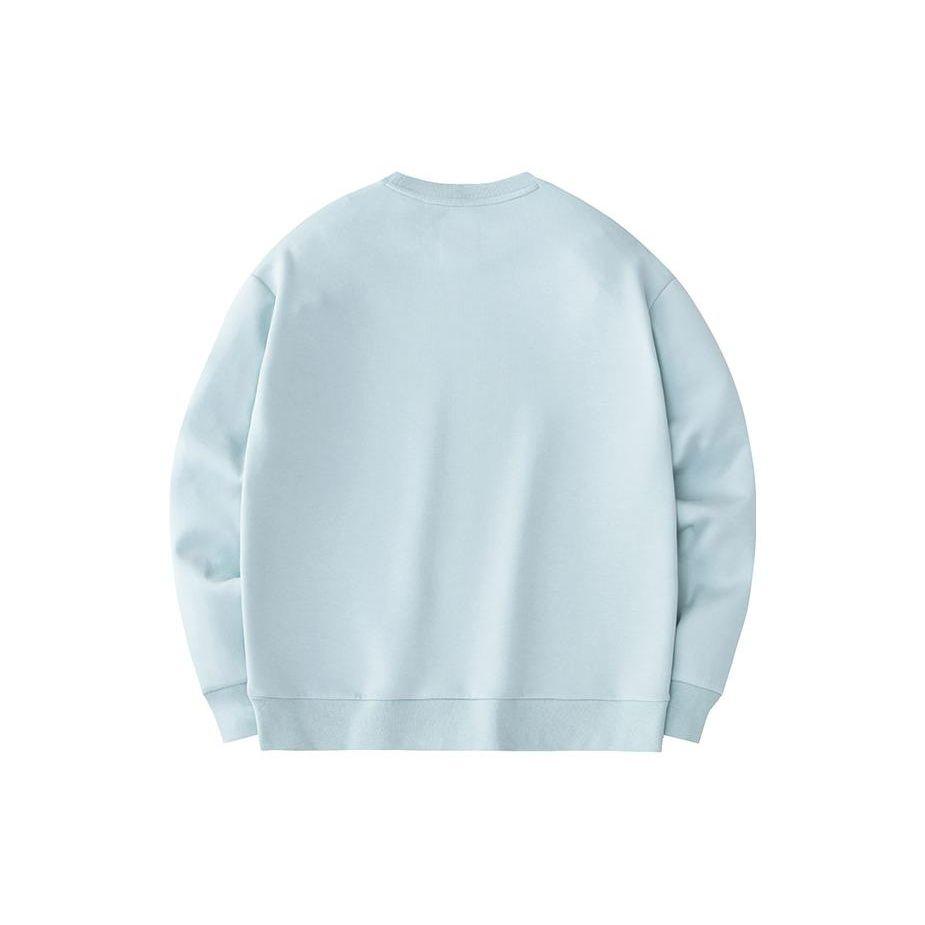 Anta Training Series Letter Round Neck Pullover Loose Sweatshirt Women Sweatshirt Crystal-Blue 162417732-2