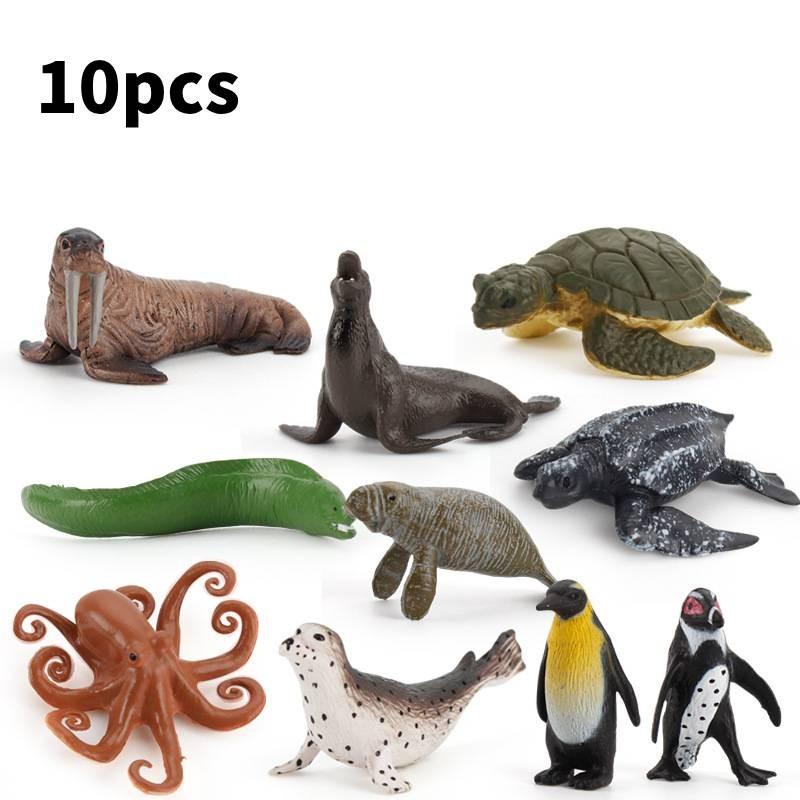 

Penguins Turtles Seals Childrens Pvc Ocean Animal Models With Static Design For Playroom Decor