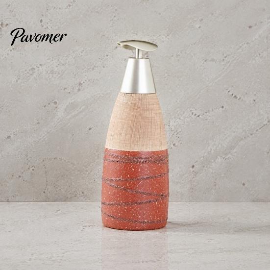 Shampoo Dispenser Bottle Ceramic Soap for Bathroom, 350/380ML Hand with Large Capacity Lotion Pump, Refillable Liquid Soap, and Pump