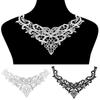 Dutý V-výstřih Elegantní krajkový výstřih Nový falešný límec pro šaty róby kostýmy DIY šití límec