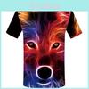 Men's Wolf Mountain 3d Print Summer Casual T-shirt With Stunning Graphic Design