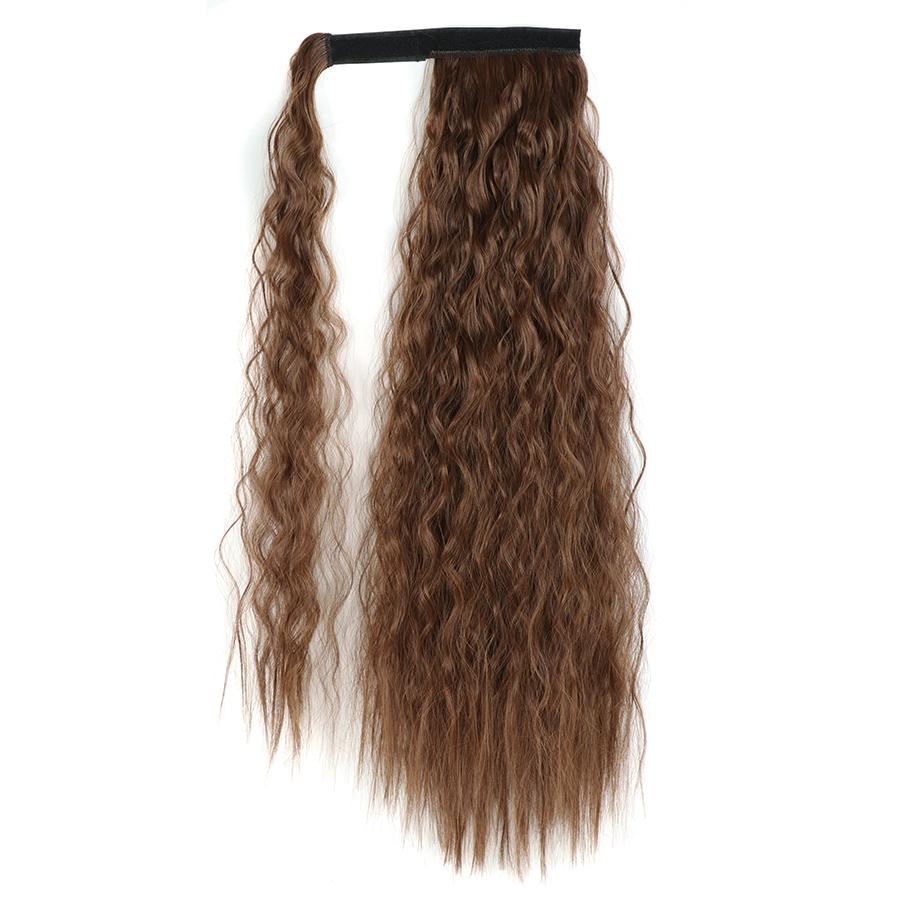 MISS WIG Lifelike Corn Wave Ponytail Wrapped Elevated Natural Extension Hairpin Bundle Hair Ponytail Natural Hair Extension