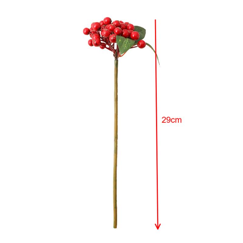 Foam Berry Fruit Bunch Branch Artificial Flower Mini Plants Christmas Decorative Accessory for Wedding Flower Arrangements Gift