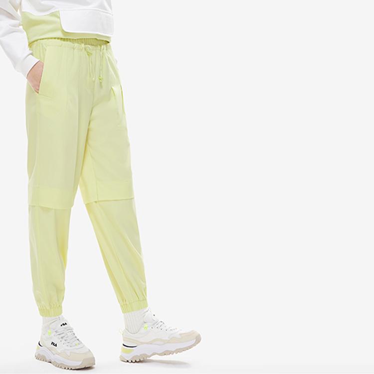 New FILA Casual Pants Women's Cyan Yellow F11W219801FYE