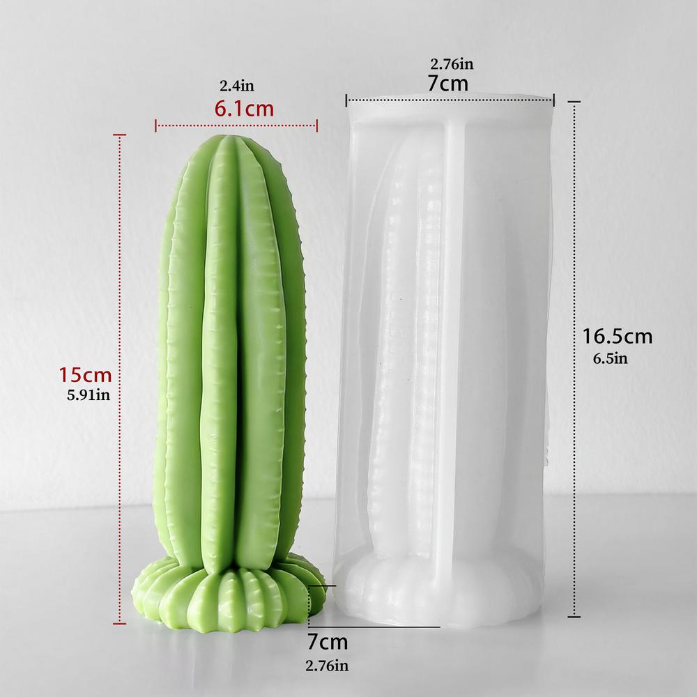 3D Cactus Silicone Candle Mold Realistic Novelty Reusable Candle Making Mold Cactus Shaped Handmade Candles Mold gift for friend