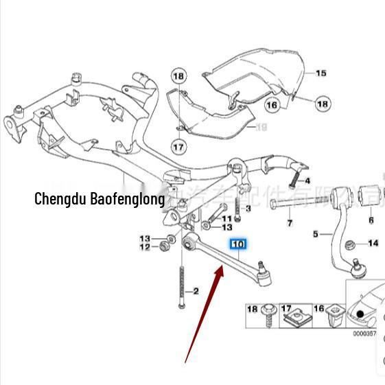Front Lower Lateral Control Arm for BMW 7 Series E38 (31121142087)