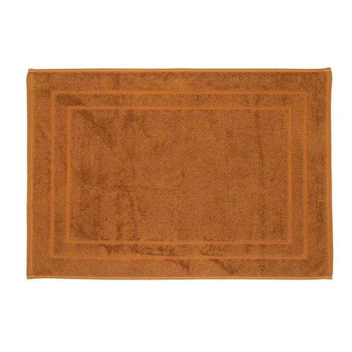 Tapis de bain 50 x 70 cm moderne cannelle