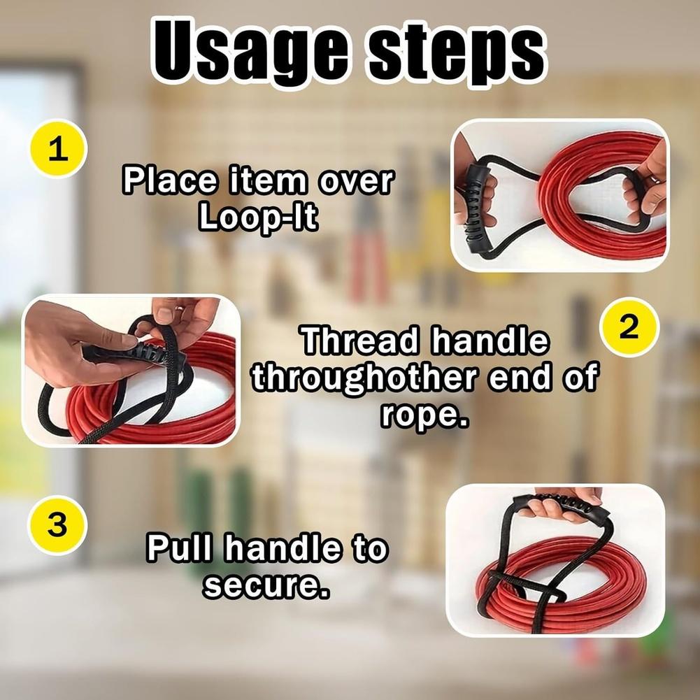 3 Pieces Nylon Cable Ties 60cm Extension Cord Organizer Straps with Handle for Reliable Cable Management at For Home or Office