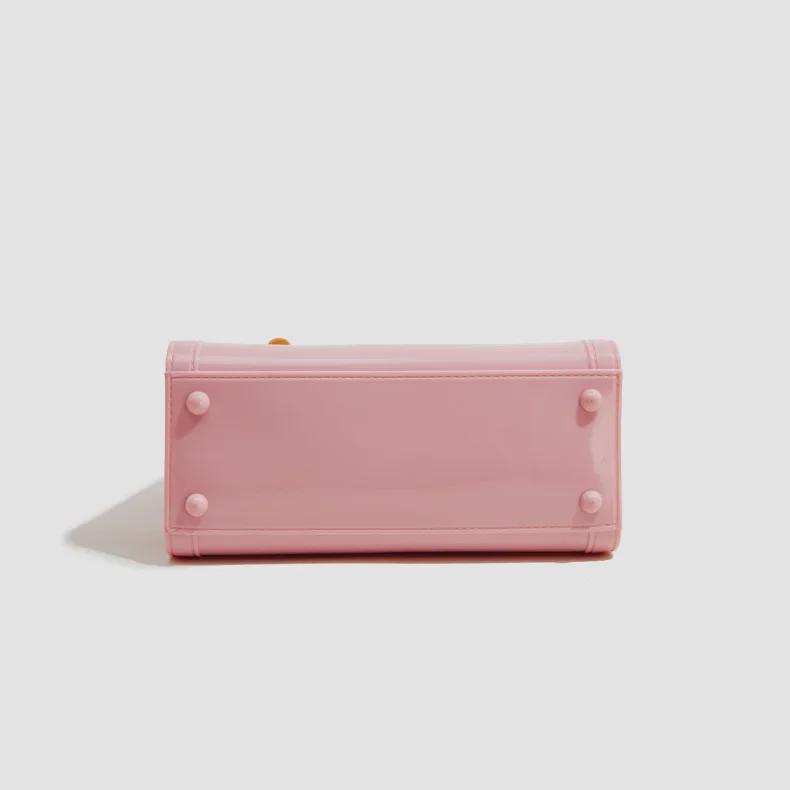 Bohao Bamboo PVC Square Barbie Jelly Crossbody: Stylish, Versatile, Dirt-Resistant, and Easy-to-Clean Summer Women's Evening Bag.