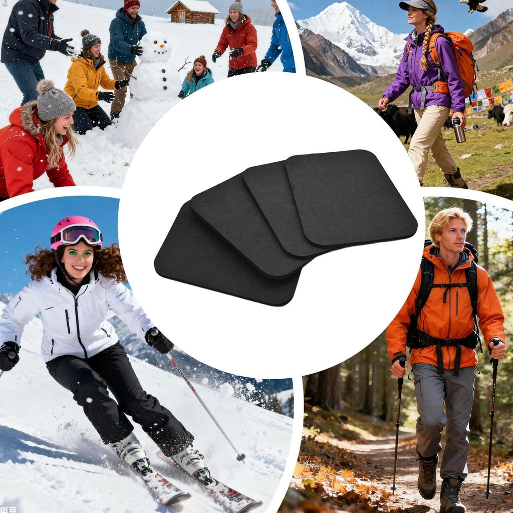 Ski Boot Shin Pad 4-Pieces Foam Guard Padding Ski Protector Shin Padding for Men Women Adults Youth Players Hobbyists