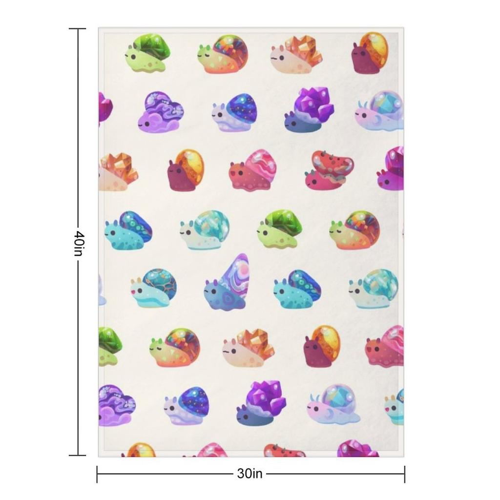 Jewel Snail - Pastel Throw Blanket Blankets and Throws Thermal Soft Big for Sofa Blankets