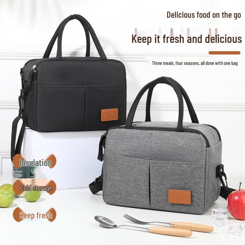 Portable Crossbody Insulated Lunch Box Bag for Picnics