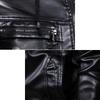 Autumn Winter Men Solid Color Warm Jacket Casual PU Hooded Coat Plus Size S-3XL