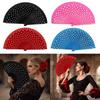 New Wood Flamenco Fan Dots Pattern Classical Folding Fan Decorative Handheld Hand Fan Wedding Decorations